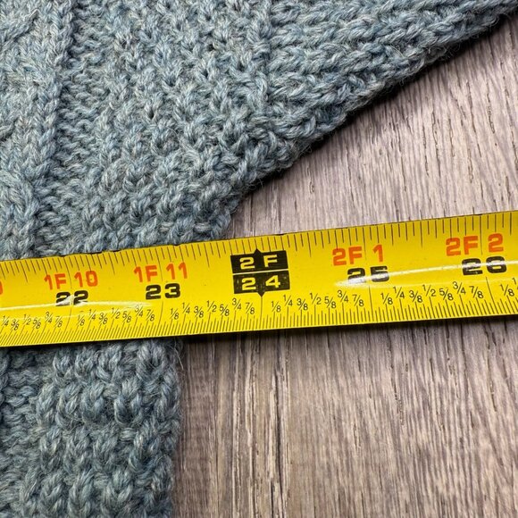 NWT Kerry Traditions Mens Blue Pure New Wool Cable Knit Pullover Sweater Medium - Picture 10 of 12